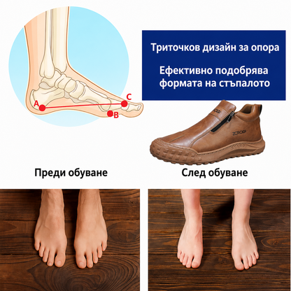 🎁 Последен ден, 30% отстъпка! Не пропускайте! ⏰ Италиански обувки от естествена кожа, изработени на ръка ✅ Опора за свода на стъпалото: облекчава дискомфорта ✅ Ергономичен дизайн за ходене без болка