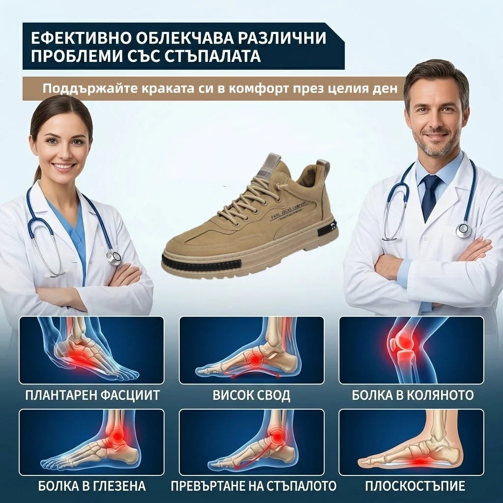 🔥 Само днес70% отстъпка за ограничено време! 👞 Висококачествени мъжки ортопедични обувки от велур ✅ Поддръжка на свода: облекчаване на болката в краката ✅ Ергономичен дизайн: по-малко натоварване и целодневен комфорт