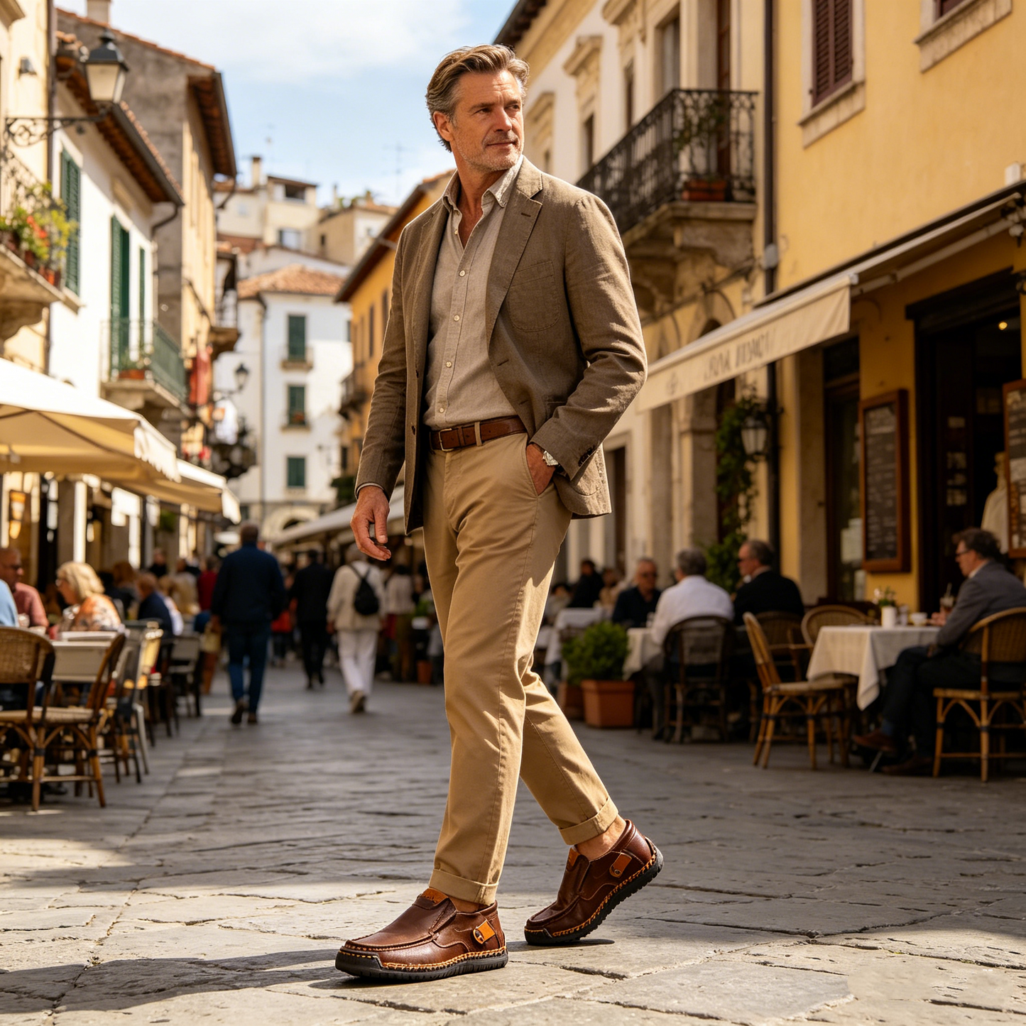 ⏰ Последен ден! 30% отстъпка!👞 Висококачествени италиански обувки от естествена кожа🐂 Ръчно шити, меки и удобни✅ Ергономична опора за свода на стъпалото, която облекчава болките в краката и осигурява комфортно ходене през целия ден.