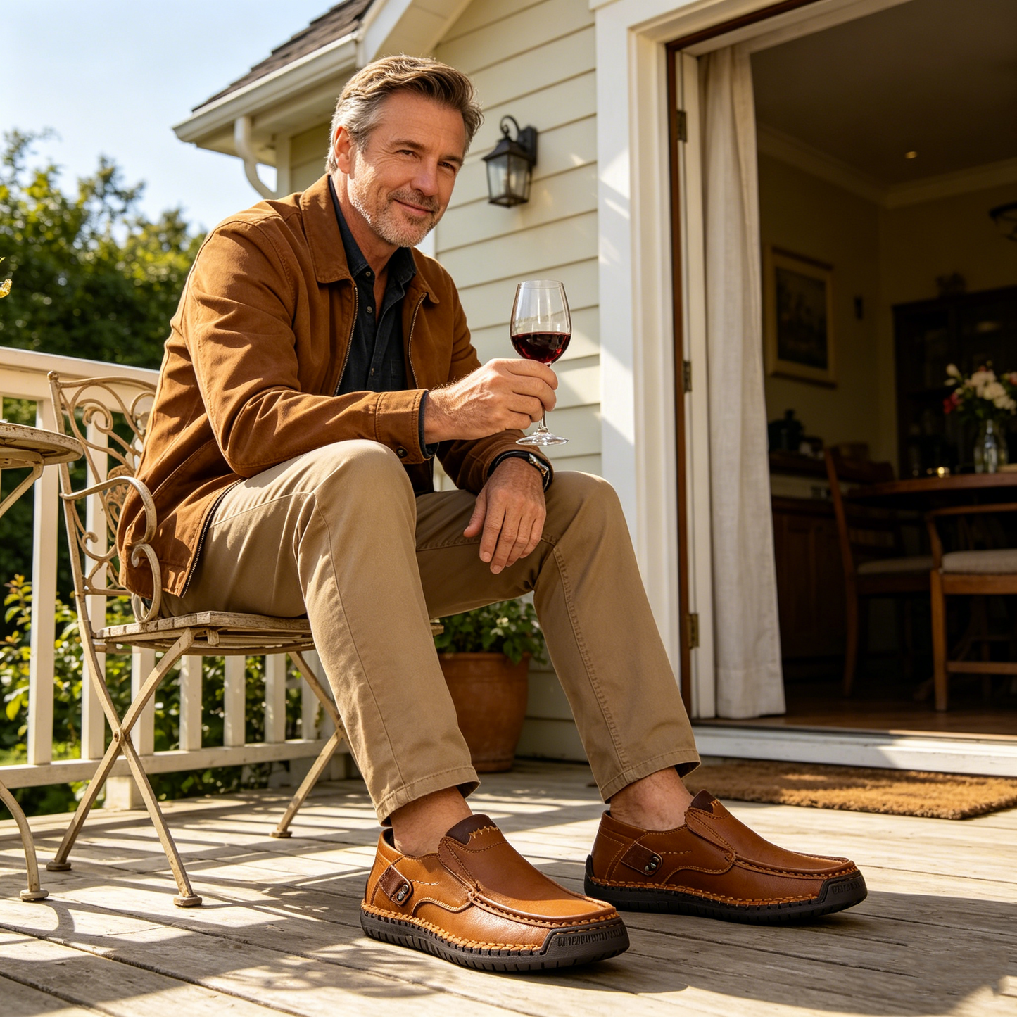 ⏰ Последен ден! 30% отстъпка!👞 Висококачествени италиански обувки от естествена кожа🐂 Ръчно шити, меки и удобни✅ Ергономична опора за свода на стъпалото, която облекчава болките в краката и осигурява комфортно ходене през целия ден.