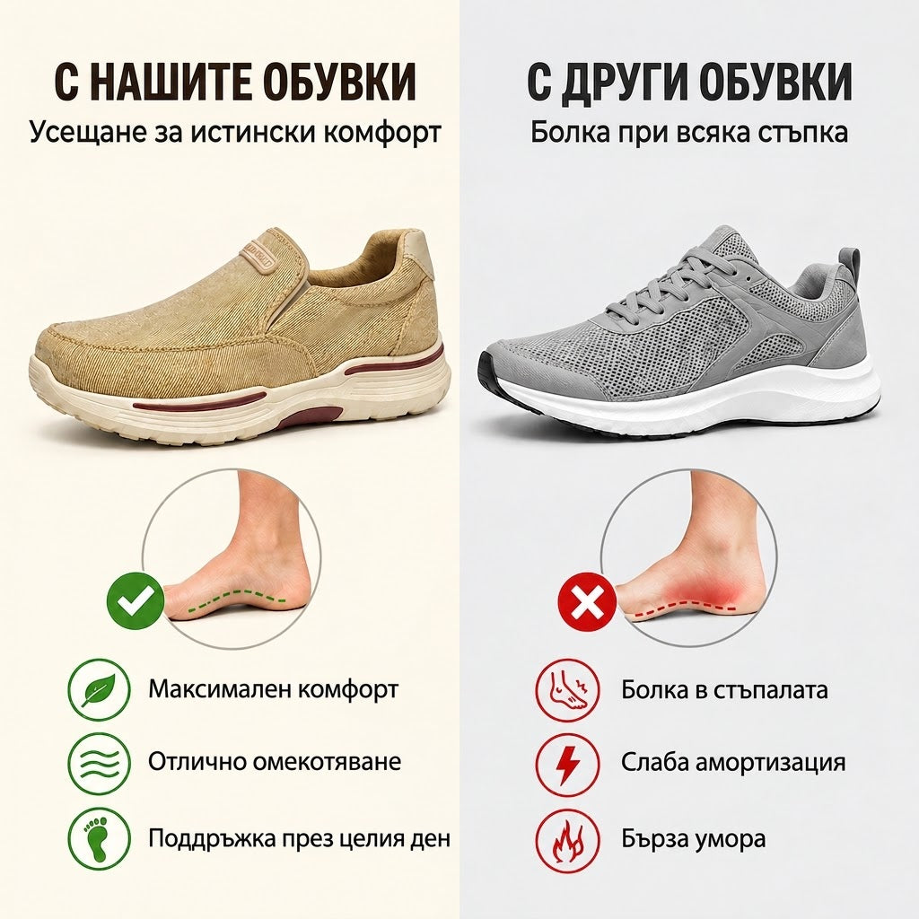 🔥 Само днес – 30% отстъпка за ограничено време! 👞 Висококачествени мъжки ортопедични обувки от велур ✅ Поддръжка на свода: облекчаване на болката в краката ✅ Ергономичен дизайн: по-малко натоварване и целодневен комфорт