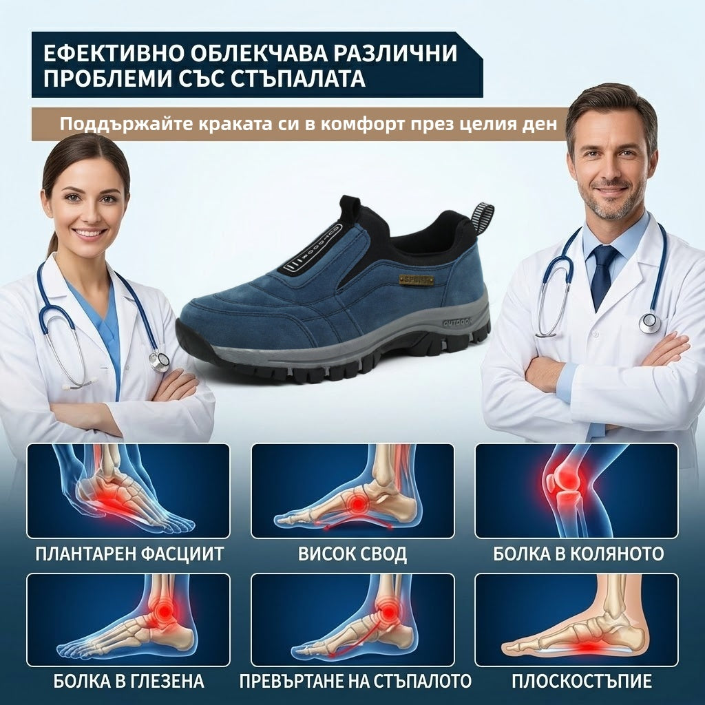 🔥 Само днес – 30% отстъпка за ограничено време! 👞 Висококачествени мъжки ортопедични обувки от велур ✅ Поддръжка на свода: облекчаване на болката в краката ✅ Ергономичен дизайн: по-малко натоварване и целодневен комфорт