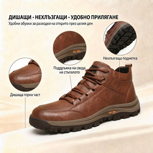 ⏰ Само днес! 30% отстъпка! ✅ Висококачествени италиански ортопедични обувки от естествена кожа, ръчно изработени, с опора за свода: намаляват натиска върху стъпалото, ергономичен дизайн, удобно ходене през целия ден.
