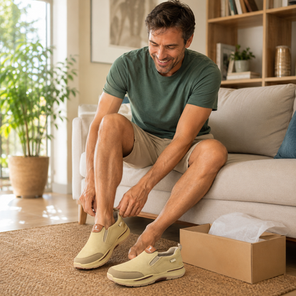 🔥 Само днес – 30% отстъпка за ограничено време! 👞 Висококачествени мъжки ортопедични обувки от велур ✅ Поддръжка на свода: облекчаване на болката в краката ✅ Ергономичен дизайн: по-малко натоварване и целодневен комфорт