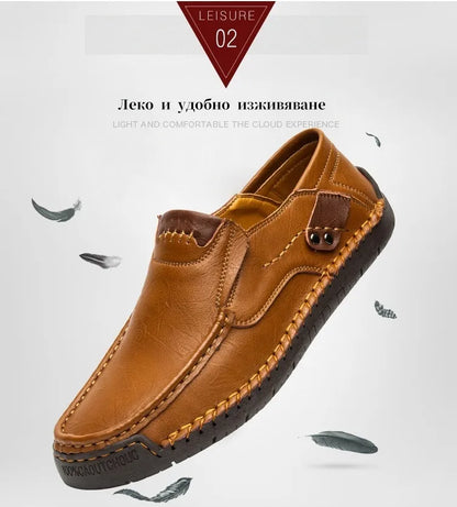 ⏰ Последен ден! 30% отстъпка!👞 Висококачествени италиански обувки от естествена кожа🐂 Ръчно шити, меки и удобни✅ Ергономична опора за свода на стъпалото, която облекчава болките в краката и осигурява комфортно ходене през целия ден.