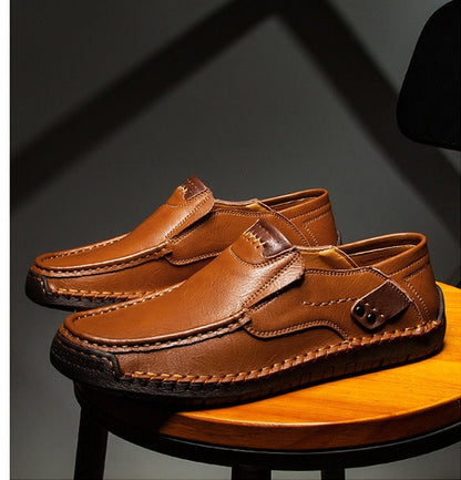⏰ Последен ден! 30% отстъпка!👞 Висококачествени италиански обувки от естествена кожа🐂 Ръчно шити, меки и удобни✅ Ергономична опора за свода на стъпалото, която облекчава болките в краката и осигурява комфортно ходене през целия ден.