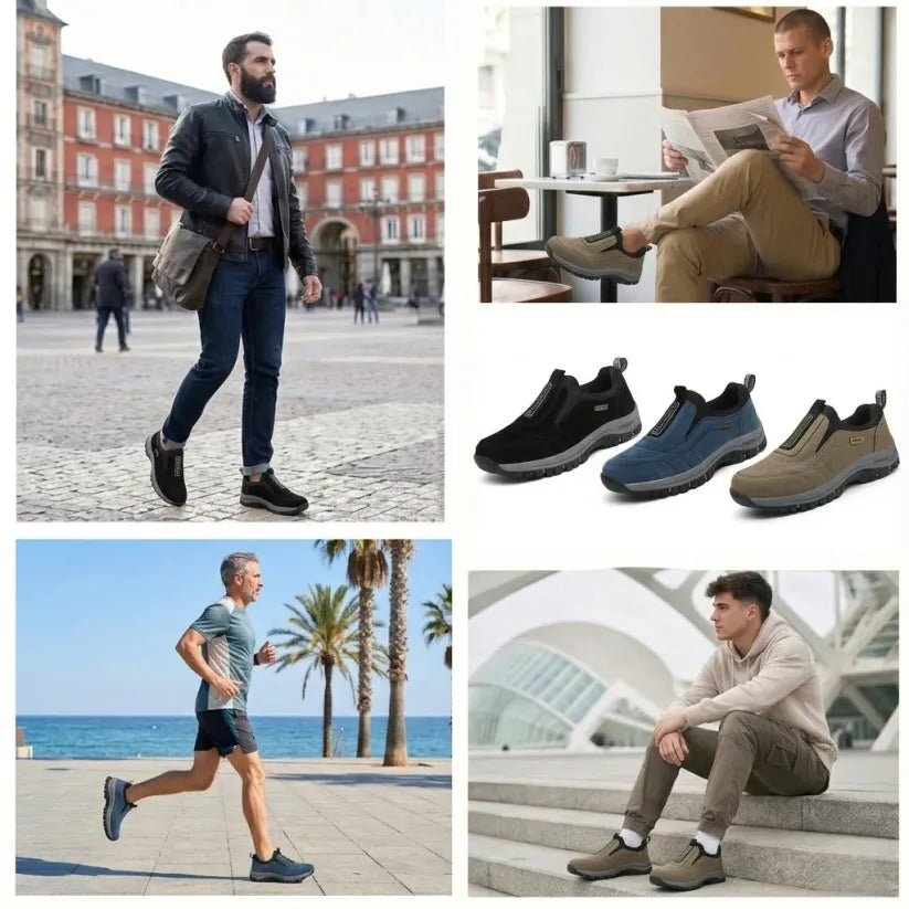🔥 Само днес – 30% отстъпка за ограничено време! 👞 Висококачествени мъжки ортопедични обувки от велур ✅ Поддръжка на свода: облекчаване на болката в краката ✅ Ергономичен дизайн: по-малко натоварване и целодневен комфорт